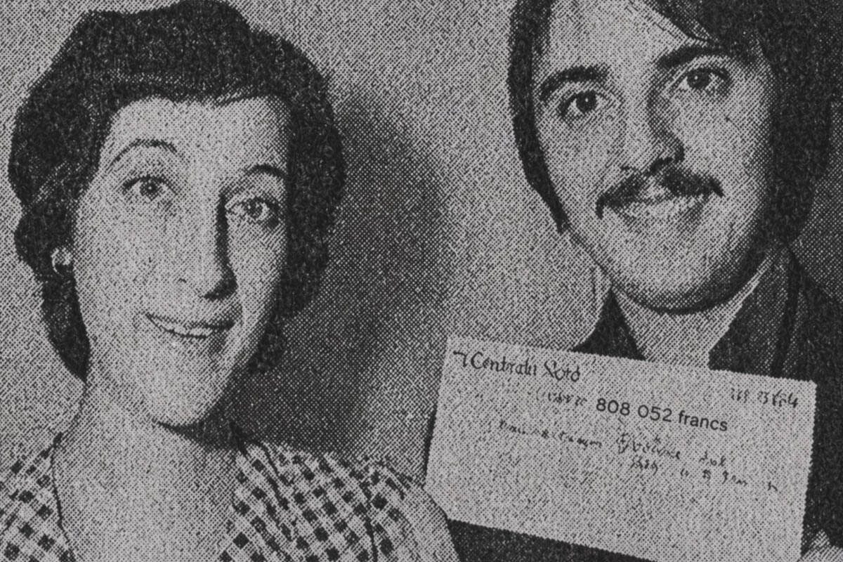 La photo du couple de gagnants du premier jackpot Loto en 1976