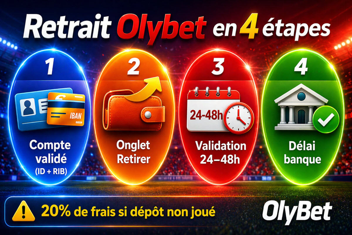 Les étapes d'un retrait sur Olybet