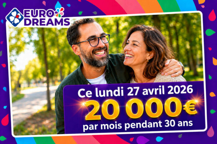 Tirage EuroDreams du lundi 27 avril 2026 : jackpot de 20 000€ par mois, heure et pronostics aujourd&rsquo;hui