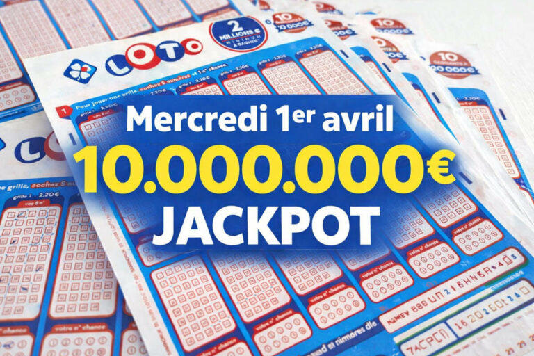 Résultat Loto FDJ du mercredi 1er avril 2026 : un joueur remporte 10 millions d&rsquo;euros au tirage