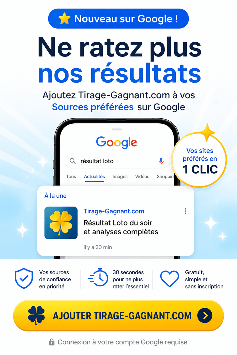 Ajoutez Tirage-Gagnant.com à vos sources préférées