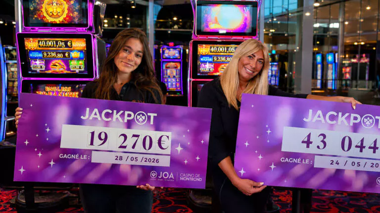 Casino Montrond-les-Bains : deux jackpots tombent en 4 jours pour plus de 62 000 € remportés