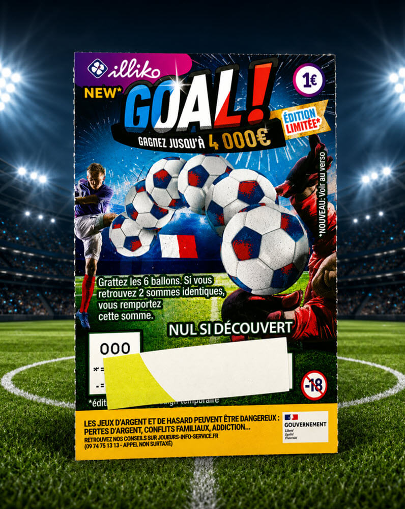 Le nouveau ticket Goal à 1€ pour gagner jusqu'à 4000€