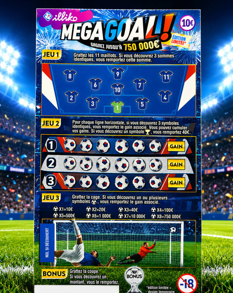 Nouveau ticket Mega Goal FDJ pour le mondial 2016