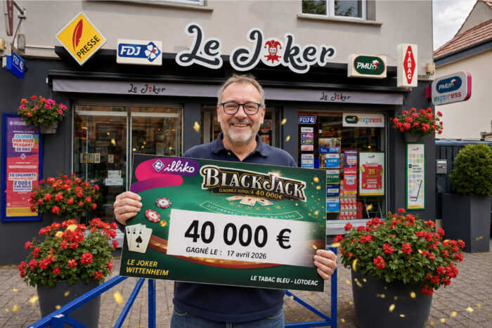 FDJ : un joueur de Wittenheim transforme 2 € en 40 000 € grâce à un ticket Blackjack