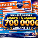 Résultats Crescendo FDJ du samedi 2 mai 2026 : jackpot de 700 000€ partagé, 5 gagnants empochent 2300€