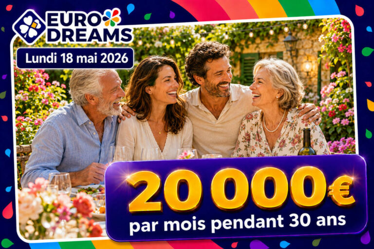 Résultat EuroDreams du lundi 18 mai 2026 : les numéros gagnants du tirage