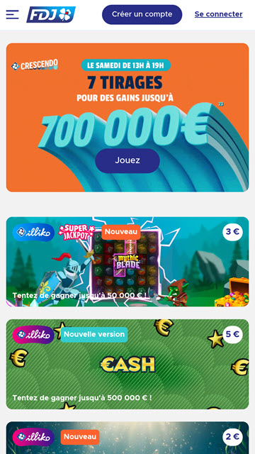Accédez à la loterie Crescendo