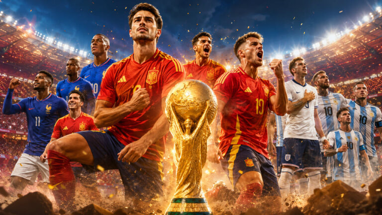 Favoris Coupe du monde 2026 : l&rsquo;Espagne favorite à 16 %, la France sur ses talons, l&rsquo;Argentine seulement 4e