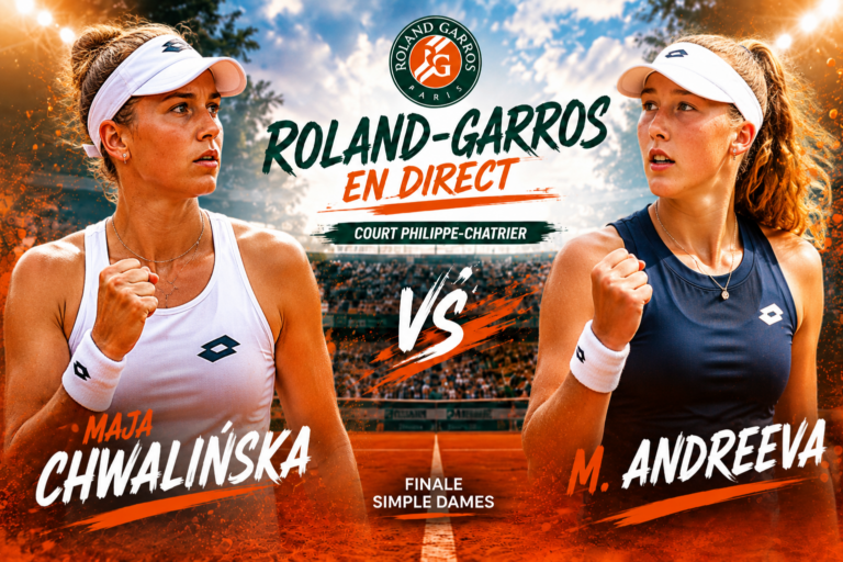 DIRECT Chwalinska – Andreeva : pronostic, cotes et score en direct de la finale de Roland-Garros 2026