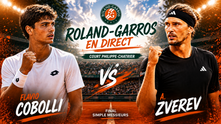 [DIRECT] Zverev – Cobolli : match et score en direct, pronostic, cotes live| Finale de Roland-Garros 2026