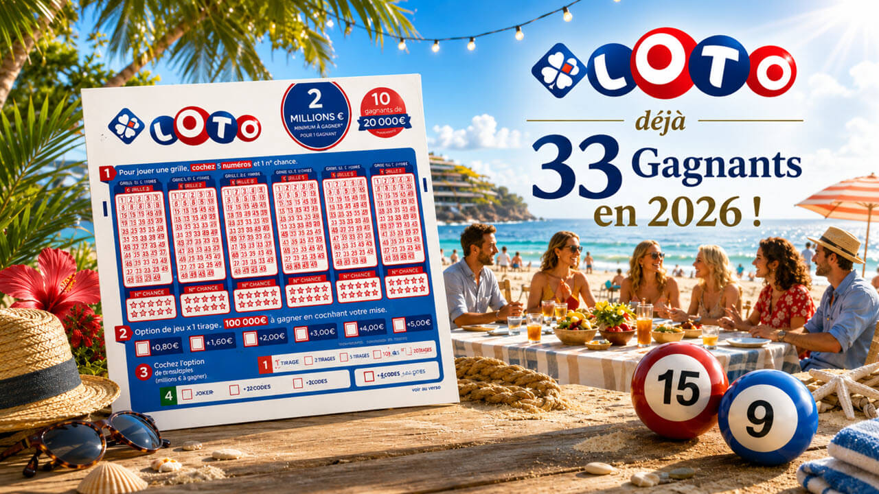 Gagnants Loto 2026 : 33 joueurs et 18 jackpot remportés pour plus de 158 millions d'euros