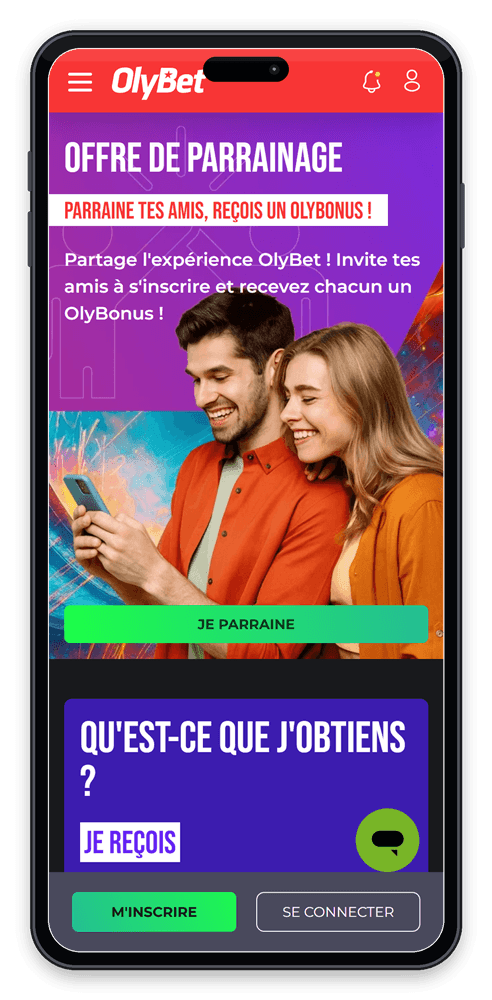 Olybet : l'offre de parrainage depuis le site Olybet.fr en détails