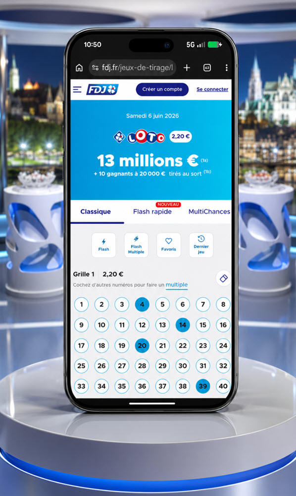 Tirage Loto FDJ du samedi 6 juin 2026 et le jackpot de 13 millions d'euros