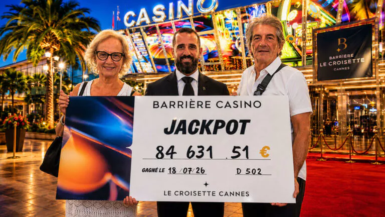 Des vacances qui basculent au Casino Le Croisette : 5,28 € misés et 84 631 € pour ces touristes italiens