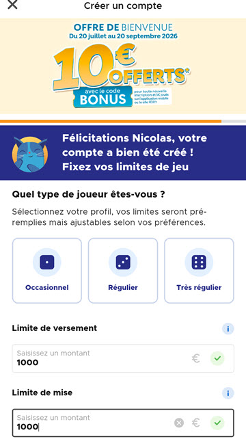 Votre compte est créé