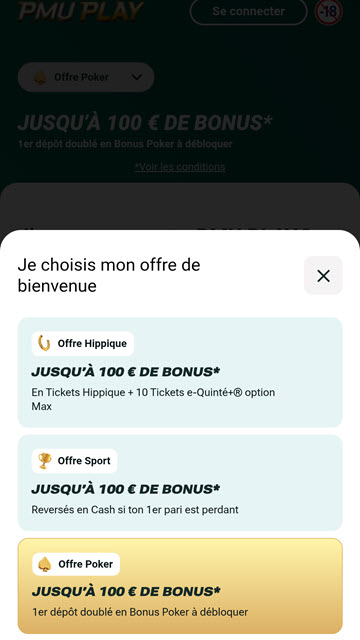 Débloquez votre offre POKER