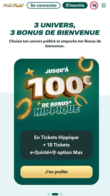 Choisissez l'offre Hippique de PMU PLAY