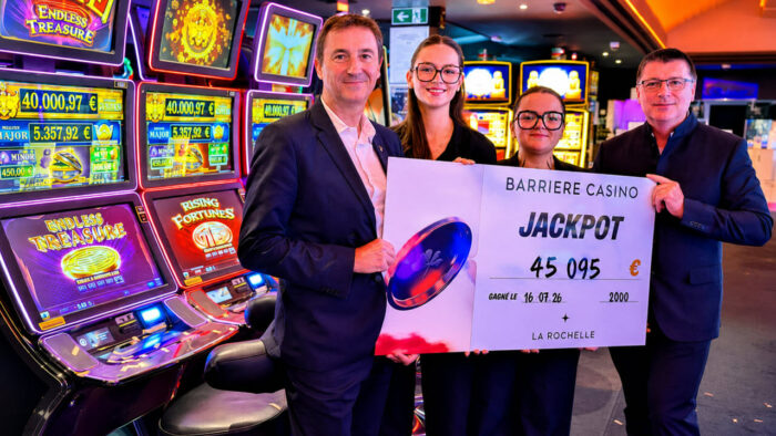 Jackpot au Casino Barrière de La Rochelle : un couple remporte 45 095 € à la machine à sous