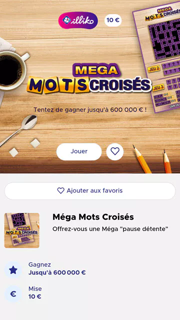 Page de présentation du Mega Mots Croisés sur FDJ.fr