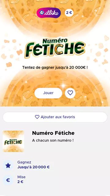 Page de présentation du Numéro Fétiche sur FDJ.fr