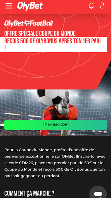 Inscrivez-vous sur Olybet.fr