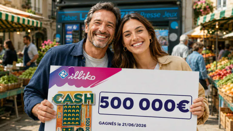 Cash FDJ : une fille et son père remportent 500 000€ sur le marché de Lunel