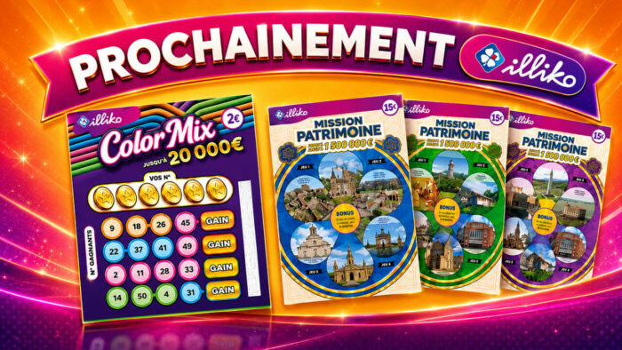 FDJ : deux nouveaux tickets a gratter en août, Color Mix et Mission Patrimoine