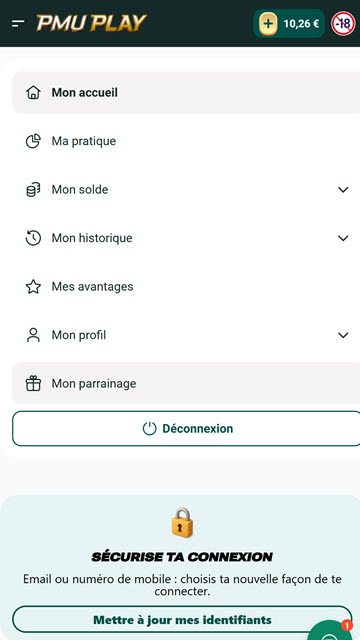 Accès à la zone de parrainage