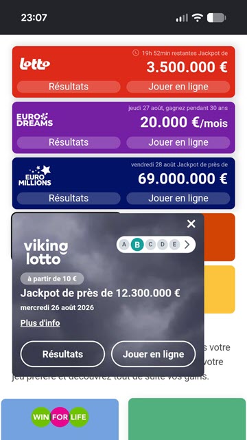 Rendez-vous dans la section VikingLotto