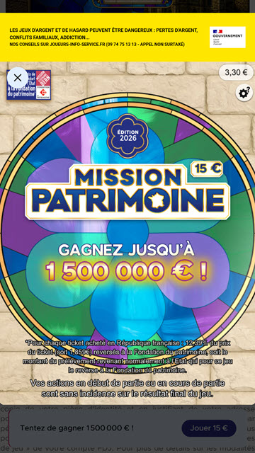 Lancez le jeu Mission Patrimoine 2026
