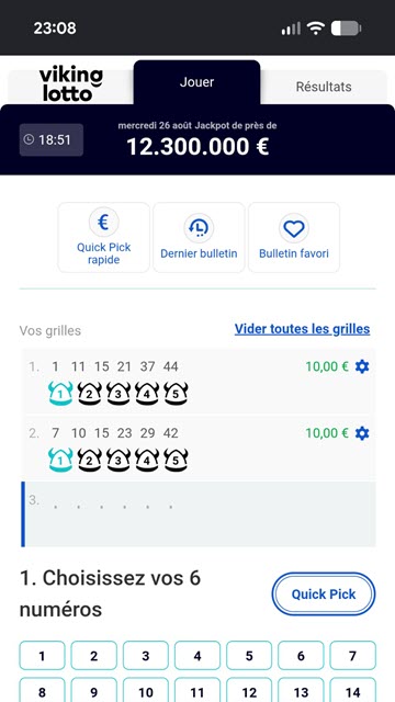 Définissez des Quick Pick