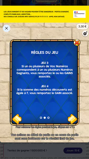 Les règles du jeu :