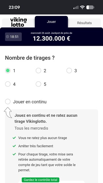 Jouez pour un seul ou plusieurs tirages VikingLotto