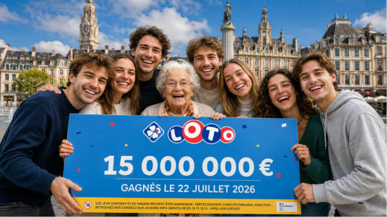 Loto FDJ : une grand-mère du Nord gagne 15 millions d&rsquo;euros en misant sur ses sept petits-enfants