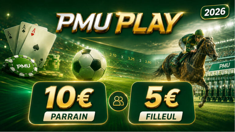 Code parrainage PMU Play : 10 € pour le parrain et 5 € pour le filleul