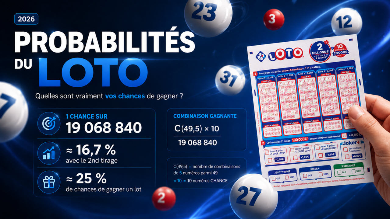 Les probabilités du Loto en chiffres et en image