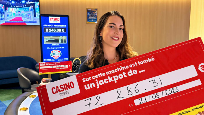 Casino de Dieppe : une quinte flush à l&rsquo;Ultimate Poker et un jackpot de 72 000€