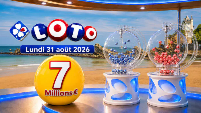 Résultat du Loto du lundi 31 août 2026, un gagnant unique rafle les 7 millions d&rsquo;euros