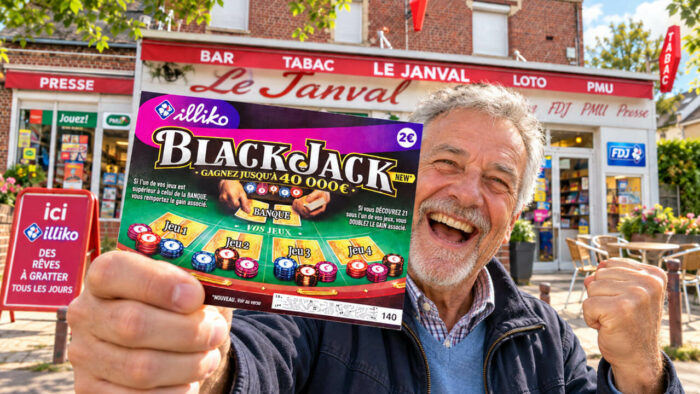 FDJ : un joueur décroche une jolie somme de 40 000 € en grattant le ticket BlackJack à Dieppe