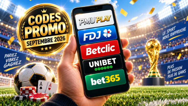 Code promo et bonus : les meilleures offres de septembre 2026 (paris sportifs, hippiques, poker)