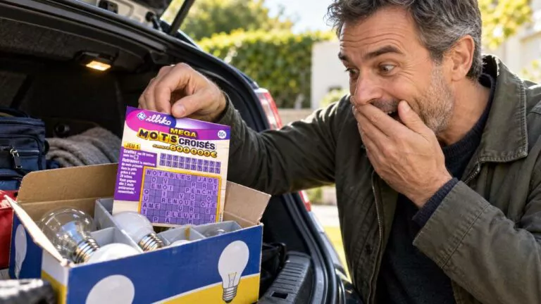 Méga Mots Croisés : un ticket gagnant de 600 000 € retrouvé dans une boîte d&rsquo;ampoules neuf mois après