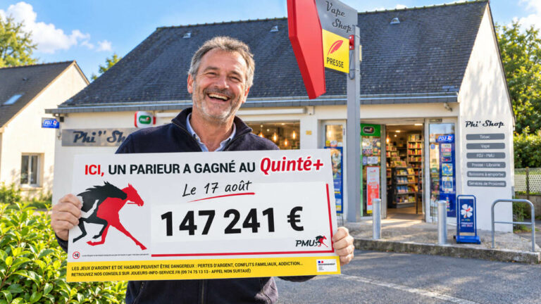 PMU : un parieur breton ajoute un cinquième ticket pour miser 10 € et remporte 150 000 €
