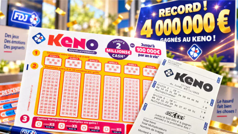 [EXCLU] Record Keno : 4 000 020 € remportés le 13 août 2026, le plus gros gain de l&rsquo;histoire du jeu