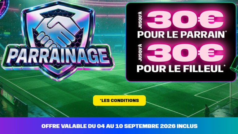 Code parrainage Unibet : jusqu’à 30€ pour le parrain et le filleul