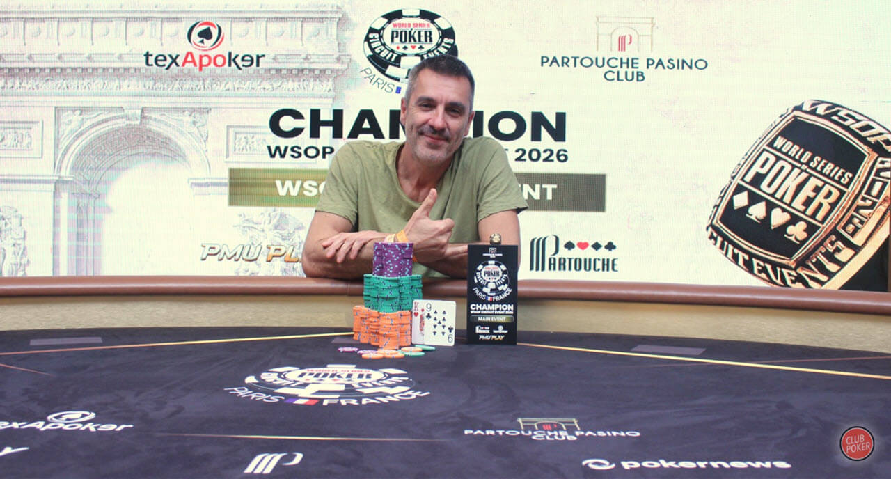 Pierre Chevalier remporte le Main Event des WSOP-C Paris et 260 000€