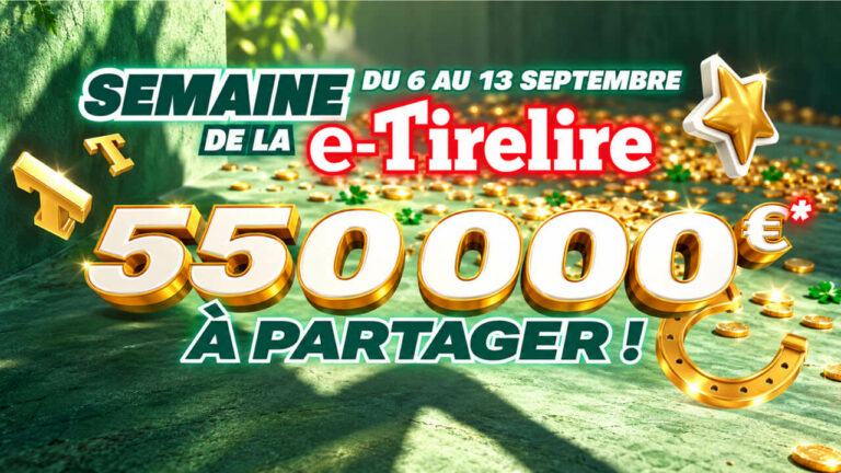 Semaine de la e-Tirelire PMU.fr : 550 000 € sur le e-Quinté+ du 6 au 13 septembre 2026
