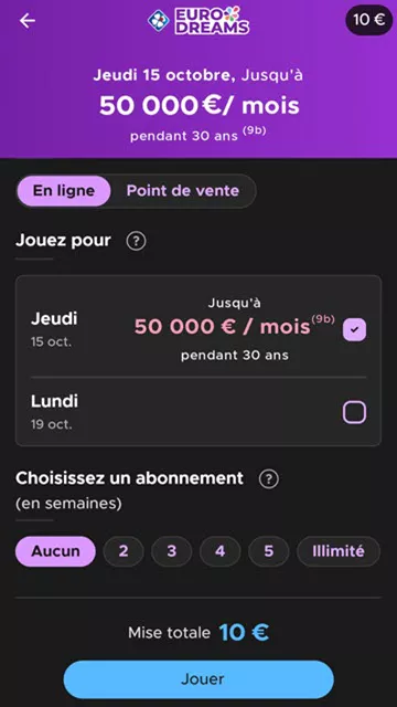 La confirmation avant le paiement