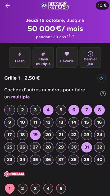 Choisissez vos numéros