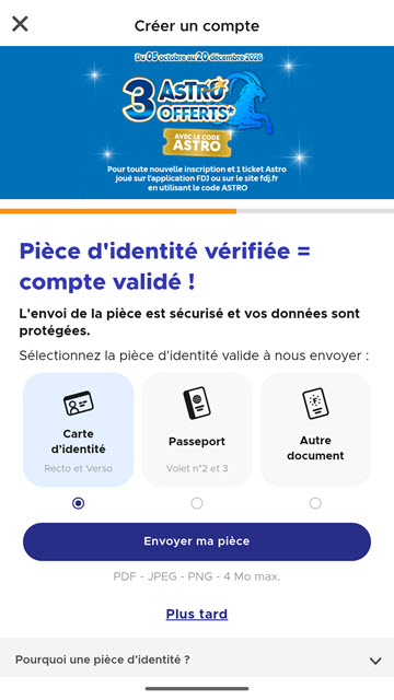 Envoyez vos papiers d'identité